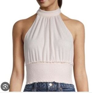 Free People Beverly Halter Top XS Feminine City Bohemian NEW Young Love #180L